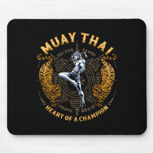 Tapis De Souris Cœur de Champion - Kickboxing et Muay Thai Femmes