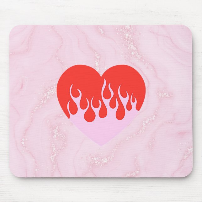 Tapis De Souris Cœur de feu (Devant)