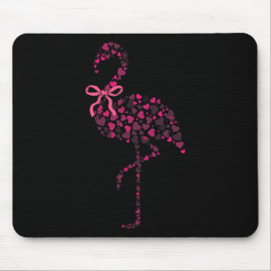 Tapis De Souris Cœur de flamant rose mignon Saint-Valentin