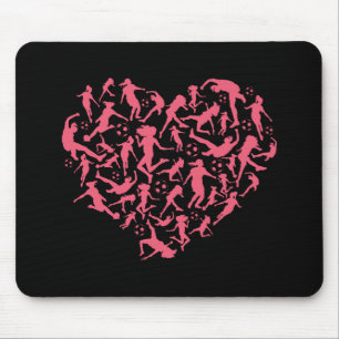 Tapis De Souris Cœur de football féminin - Joueuses