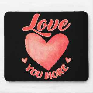 Tapis De Souris Coeur de l'aquarelle de la Saint-Valentin Mignon A