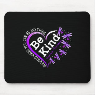 Tapis De Souris Cœur de libellule Soyez gentil Surdosage violet Se