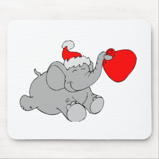 Tapis De Souris Coeur d'éléphant de Noël