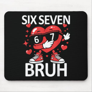 Tapis De Souris Cœur drôle Dab 67 Saint-Valentin Bruh Six Sept Mèm