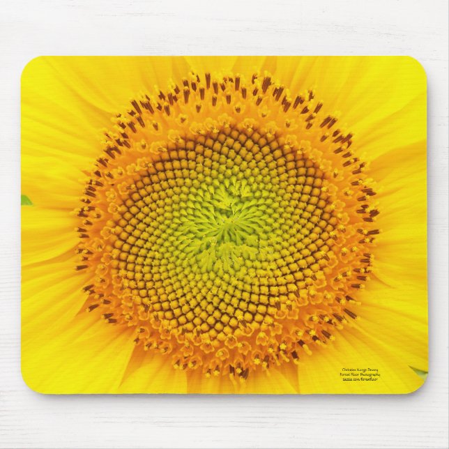 Tapis De Souris Coeur du tournesol (Devant)