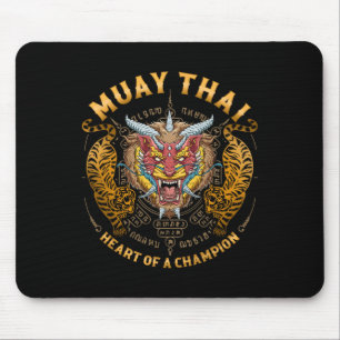 Tapis De Souris Cœur d'un champion - Kickboxing et Muay Thai Lio