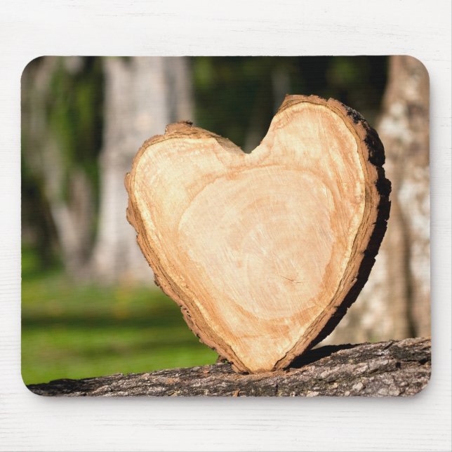Tapis De Souris coeur en bois (Devant)