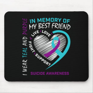 Tapis De Souris Coeur En Mémoire Du Meilleur Ami Sensibilisation A
