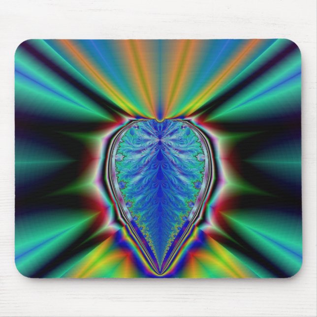 Tapis De Souris Coeur fractal (Devant)