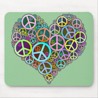 Tapis De Souris Coeur frais d'amour de paix