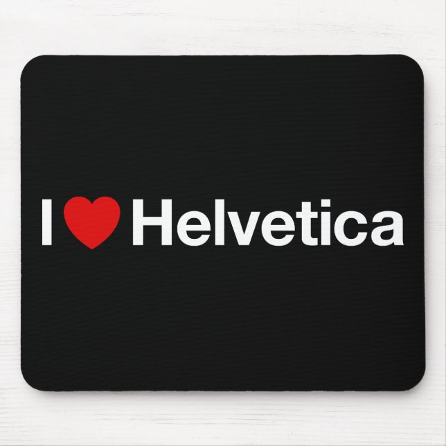 Tapis De Souris Coeur I helvetica (Devant)