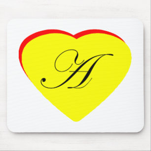 Tapis De Souris Coeur jaune rouge A Faire-part de mariage Le MUSÉE