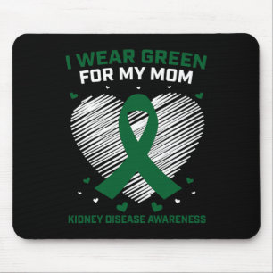 Tapis De Souris Coeur Je Porte Vert Pour Ma Mère Maladie Du Rein C