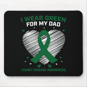 Tapis De Souris Coeur Je Porte Vert Pour Mon Père Maladie Du Rein