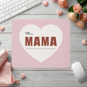 Tapis de souris Cœur Maman Personnalisé Moderne