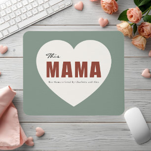 Tapis de souris Cœur Maman Personnalisé Moderne