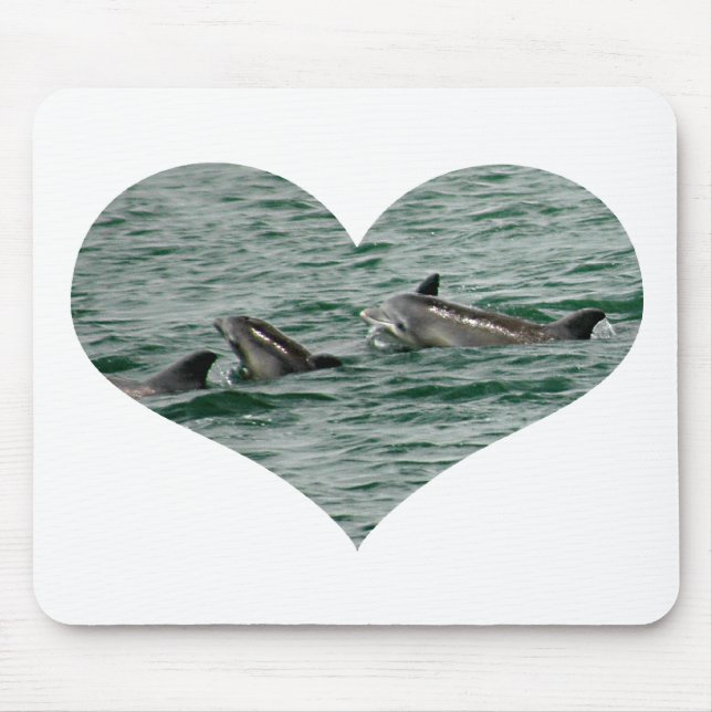 Tapis De Souris Coeur Mousepad de dauphin (Devant)