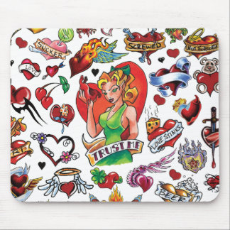 Tapis De Souris Coeur Mousepad de tatouage