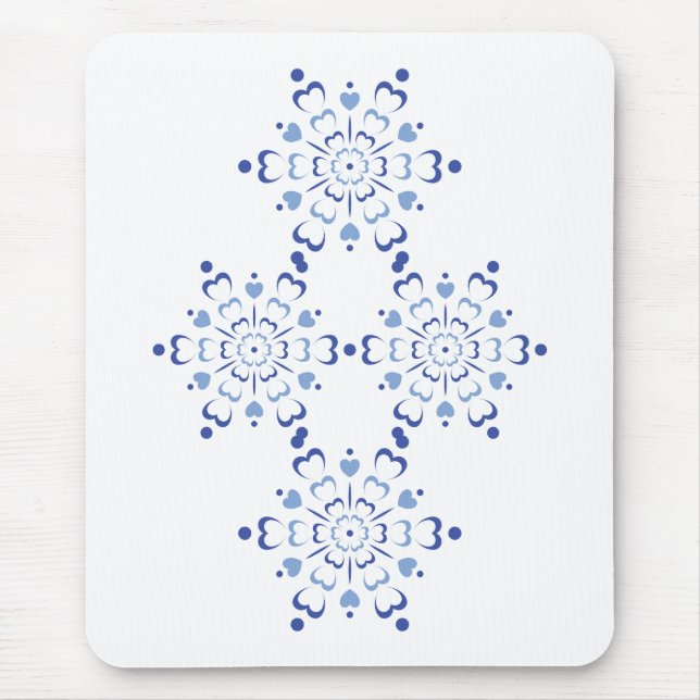 Tapis De Souris Coeur neigeux (Devant)