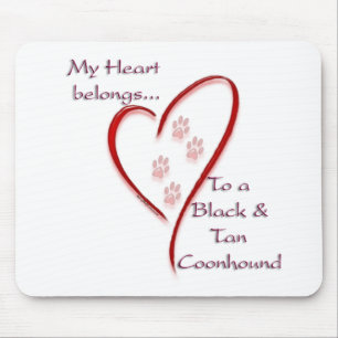 Tapis De Souris Coeur noir et bronzé Coeur appartient