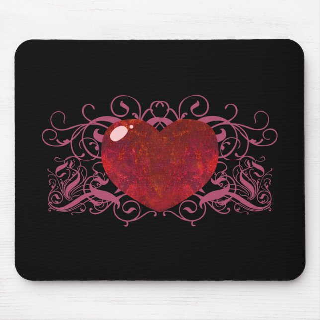 Tapis De Souris Coeur Opal Fire (Devant)