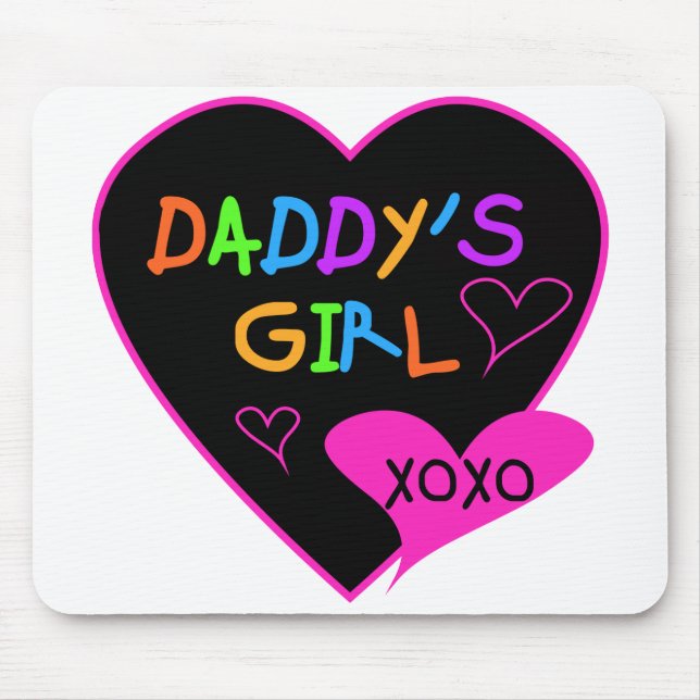 Tapis De Souris Coeur papa's Girl T Shirts and Gifts (Devant)