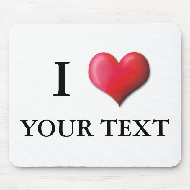 Tapis De Souris Coeur personnalisable Mousepad 0001 d'I (Devant)