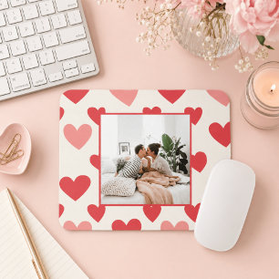 Tapis de souris cœur photo personnalisé pour la Sa