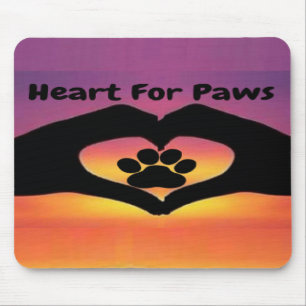 Tapis de souris Cœur pour les pattes