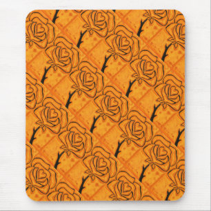 Tapis De Souris "Coeur Rose #5" Motif en carreaux Floral Mousepad