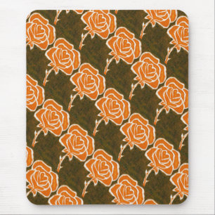 Tapis De Souris "Coeur Rose #8" Motif en carreaux Floral Mousepad
