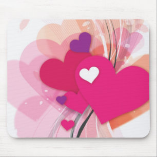 Tapis De Souris Coeur rose Boquet