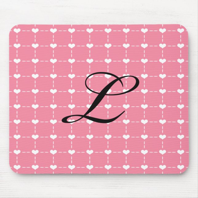 Tapis De Souris Coeur rose Mousepad (Devant)