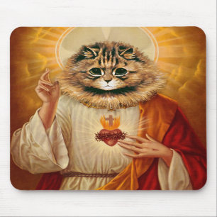 Tapis De Souris Coeur sacré Kitty Mousepad
