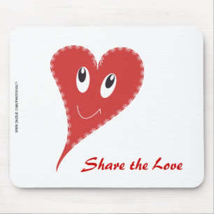 Tapis De Souris Cœur souriant de la Saint-Valentin