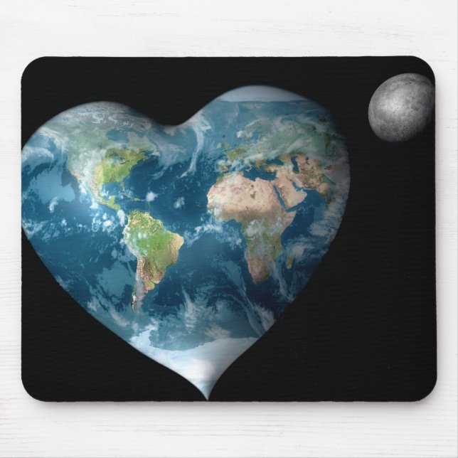 Tapis De Souris Coeur terrestre (Devant)