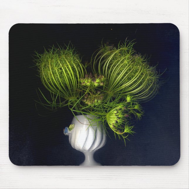 Tapis De Souris Cœur vert en noir (Devant)