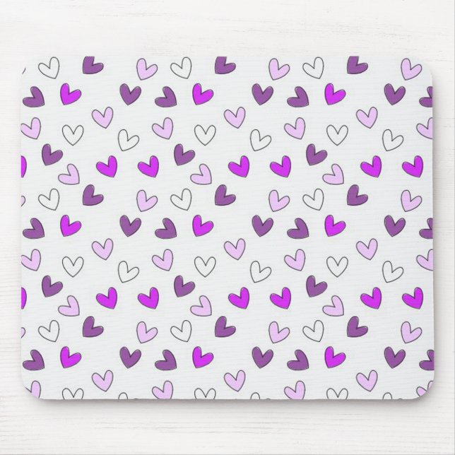 Tapis De Souris Coeurs (Devant)