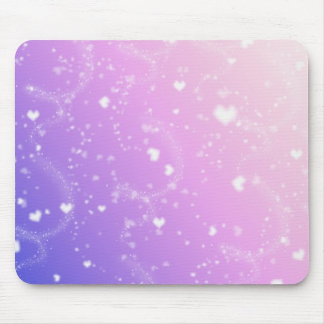 Tapis De Souris Coeurs blancs (Devant)