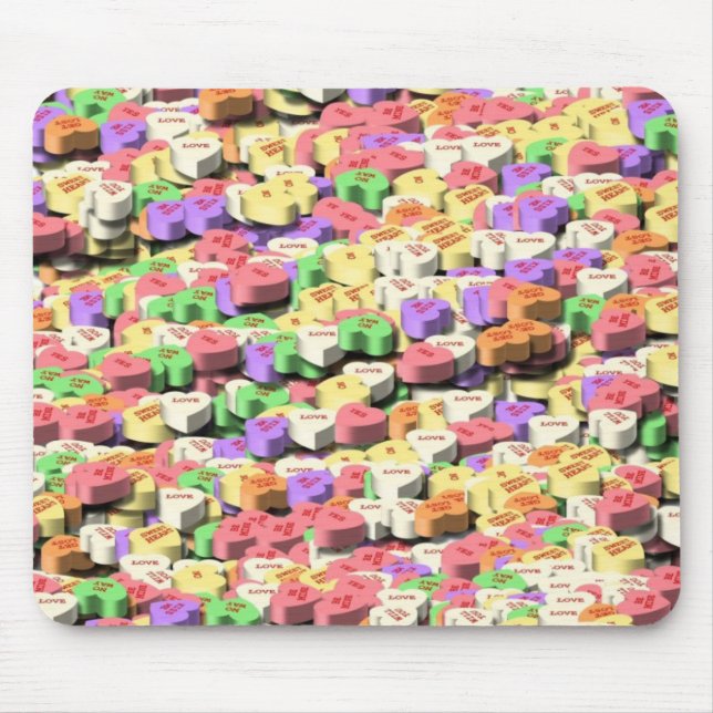 Tapis De Souris Coeurs de bonbons (Devant)