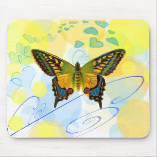 Tapis De Souris Coeurs de papillons Mousepad