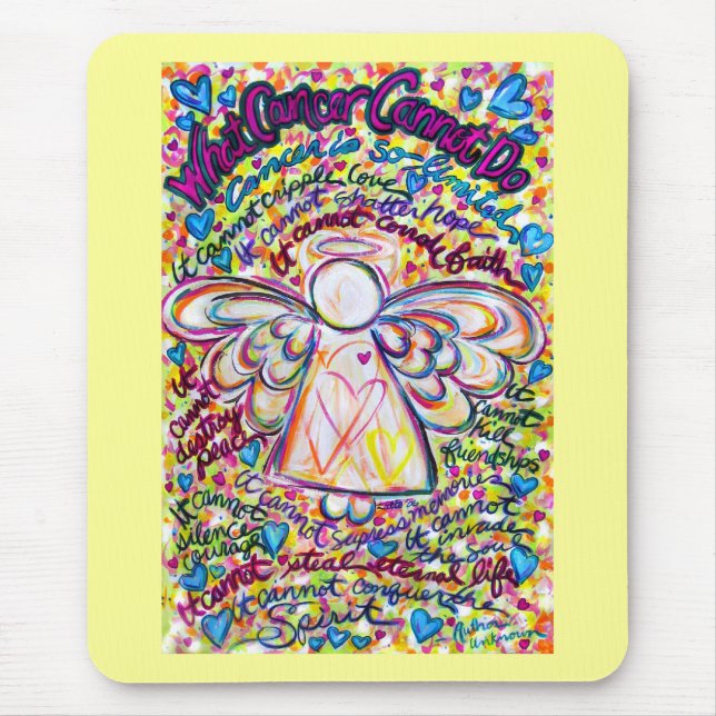 Tapis De Souris Coeurs de printemps Angel Mousepad (Devant)