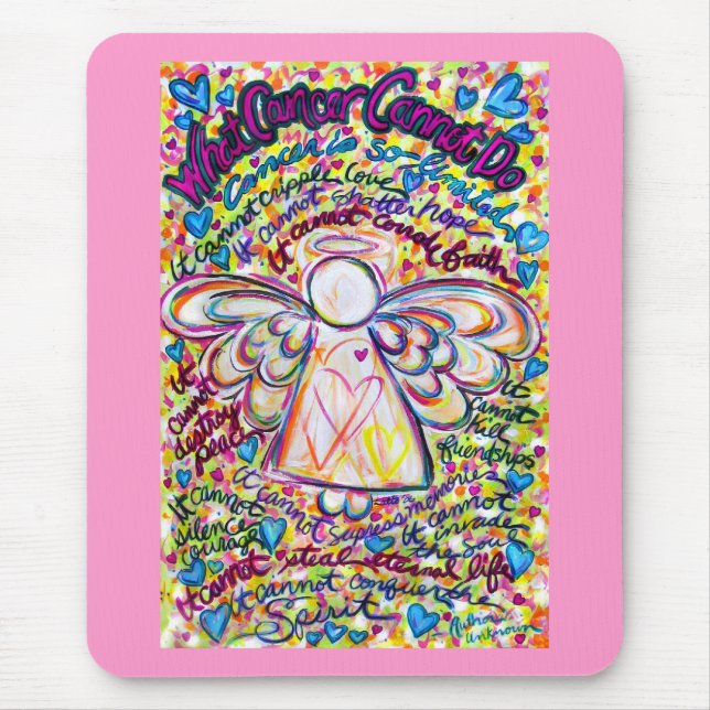 Tapis De Souris Coeurs de printemps Angel Mousepad (Devant)