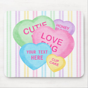 Tapis De Souris Coeurs de sucrerie d'amusement