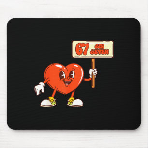 Tapis De Souris Cœurs drôles 67 Saint-Valentin Six Sept Mème Gen A