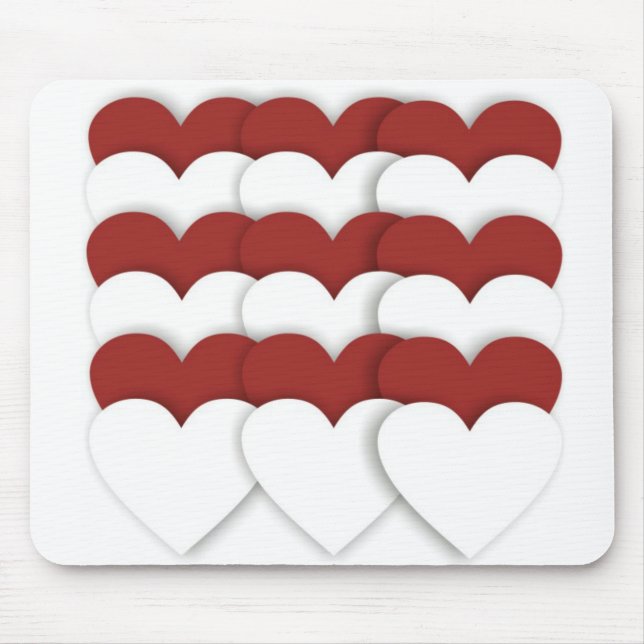 Tapis De Souris Coeurs en cluster (Devant)