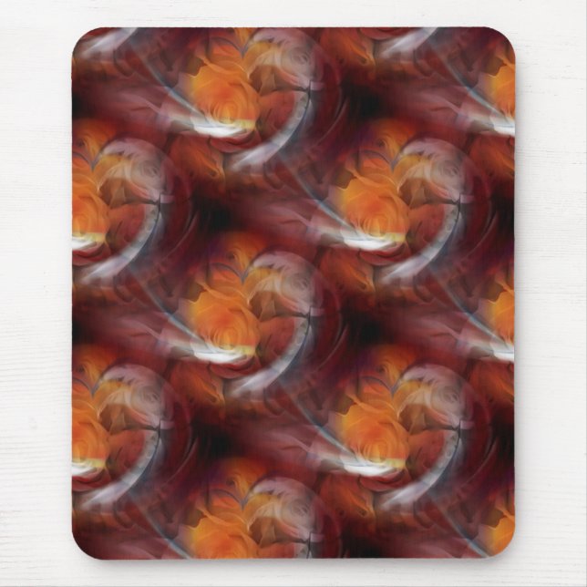 Tapis De Souris Coeurs et Rose (Devant)