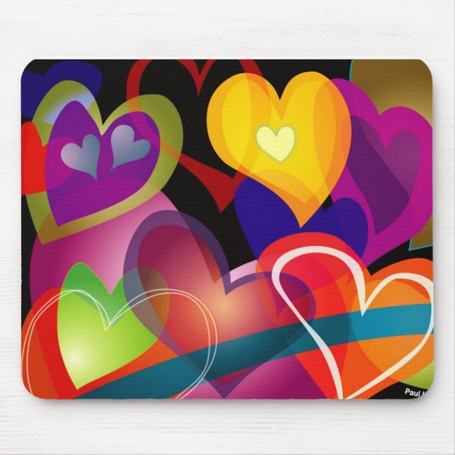 Tapis De Souris Coeurs Mousepad (Devant)