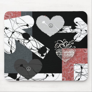 Tapis De Souris Coeurs Mousepad