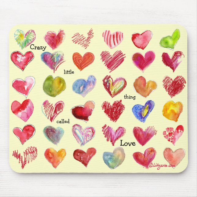 Tapis De Souris Coeurs Mouspad de jour de Valentines (Devant)